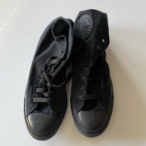 Black Converse All Star Hightop women’s 6.5 (fits like a Nike 7)